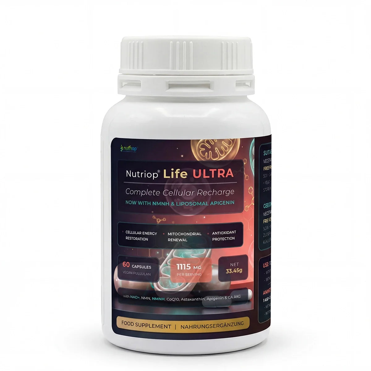 Nutriop® Life ULTRA - Advanced Multi-Pathway Longevity Stack (1115mg)