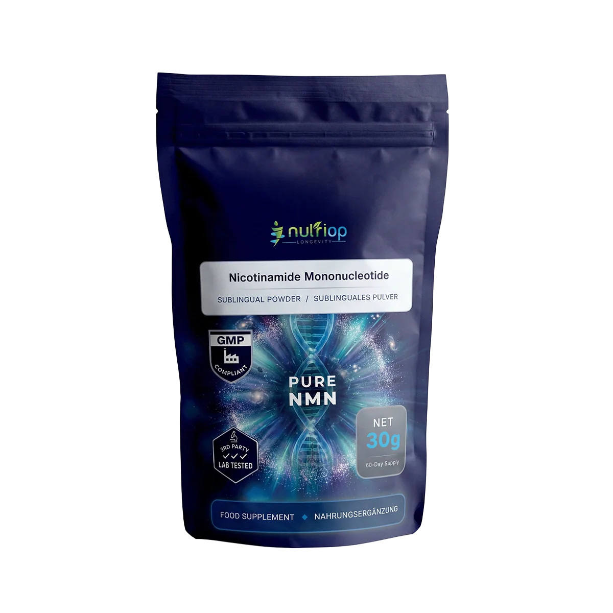 Nutriop® Pure NMN Sublingual Powder - Direct NAD+ Precursor (30g)